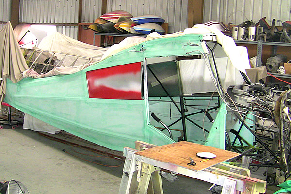 Fuselage after first nitrate coat