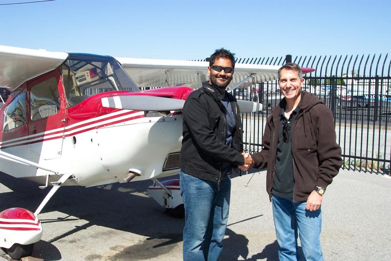 Zia Syed soloes a Citabria at AeroDynamic Aviation