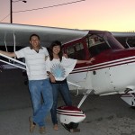 Inga flies a Citabria at AeroDynamic Aviation flight training school San Jose San Francisco Bay Area California