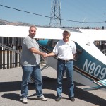 Steve Rank earns tailwheel endorsement in Citabria at AeroDynamic Aviation flight training school San Jose San Francisco Bay Area California