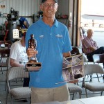 Andy shows off Bronze Lindy at EAA Chapter 62 meet in AeroDynamic Aviation hangar