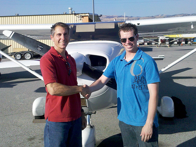 Jim Soloes Cessna 172 at AeroDynamic Aviation flight training school San Jose San Francisco Bay Area California