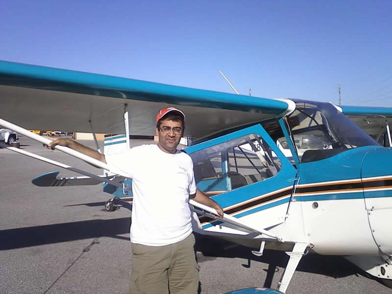 Hrishi soloes Citabria after flying lessons at AeroDynamic Aviation flight training school San Jose San Francisco Bay Area California