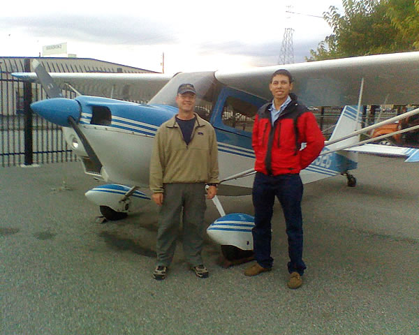 Lee Barker earns tailwheel endorsement after flying lessons at AeroDynamic Aviation flight training school San Jose San Francisco Bay Area California