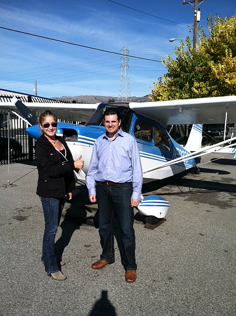 Stephane earns Private Pilot certificate after flying lessons at AeroDynamic Aviation flight training school San Jose San Francisco Bay Area California