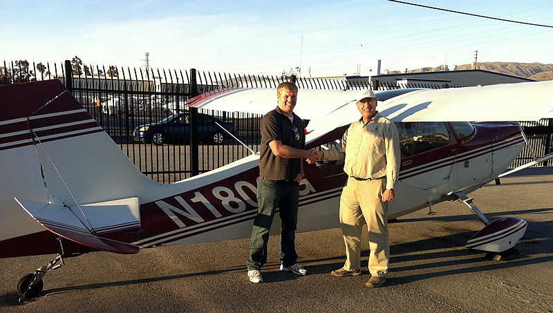 Ben Ellsworth earns tailwheel endorsement at AeroDynamic Aviation Flight training school, Salinas, San Jose, San Francisco Bay Area, California