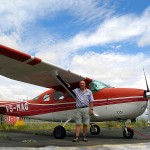 Enrique checks out in a Cessna 206