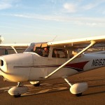 Armin flies solo for the first time in Cessna 172 at AeroDynamic Aviation flight training school San Jose San Francisco Bay Area California