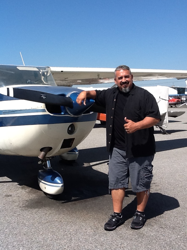 Joe Chaulklin solos Cessna 172 at AeroDynamic Aviation at Reid Hillview Airport in San Jose, CA.