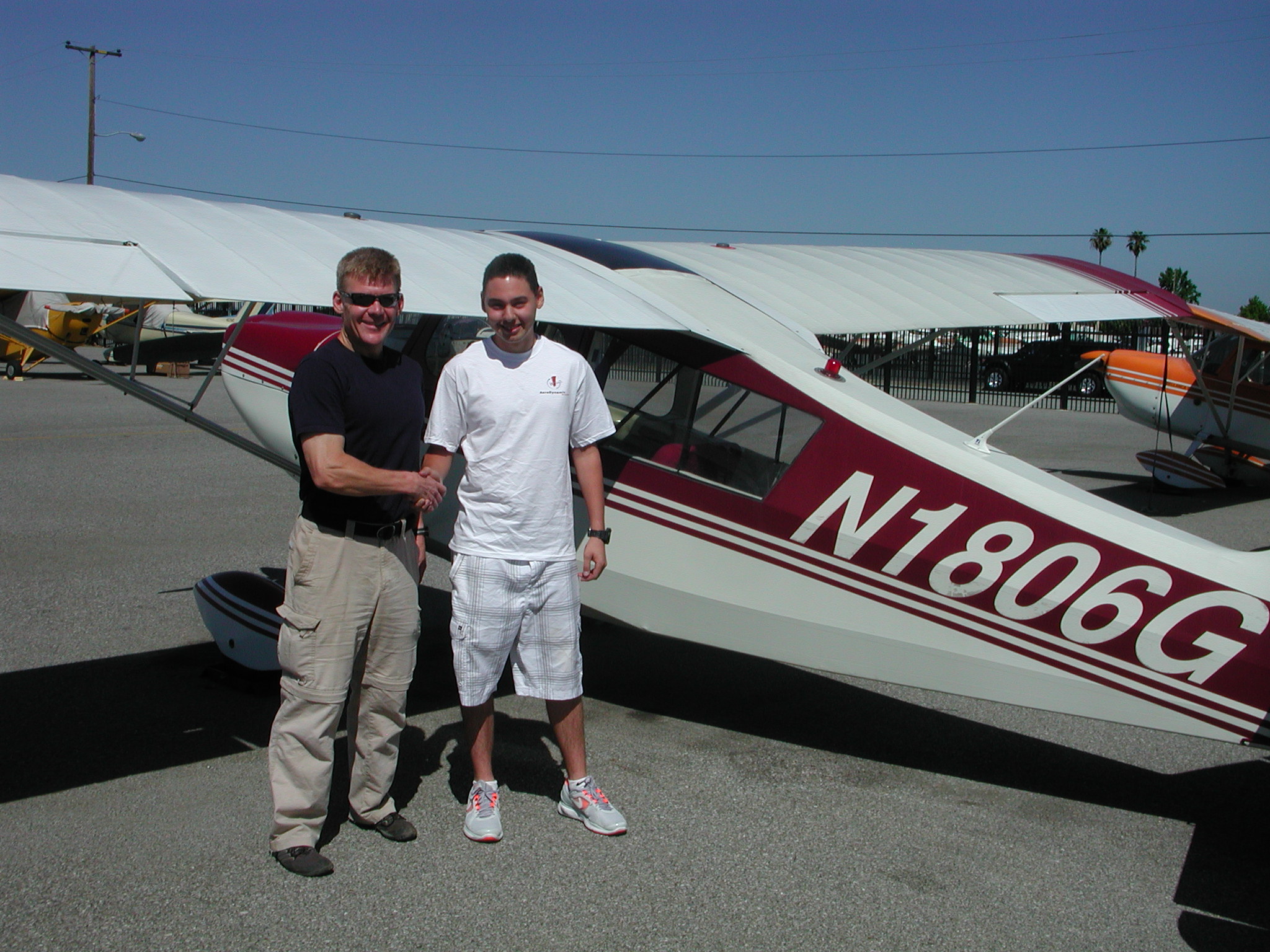 Ahrash Aleshi soloes Citabria at AeroDynamic Aviation located at Reid Hillview Airport in San Jose, CA.