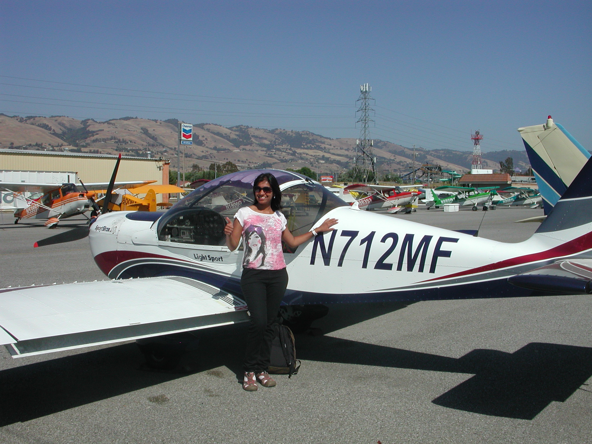 Gargi Shah flies light sport aircraft at AeroDynamic Aviation at Reid Hillview Airport located in San Jose, CA.