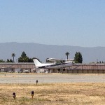 Mike Bourne solo flight in Cessna 54102 at AeroDynamic Aviation flight training school San Jose San Francisco Bay Area California