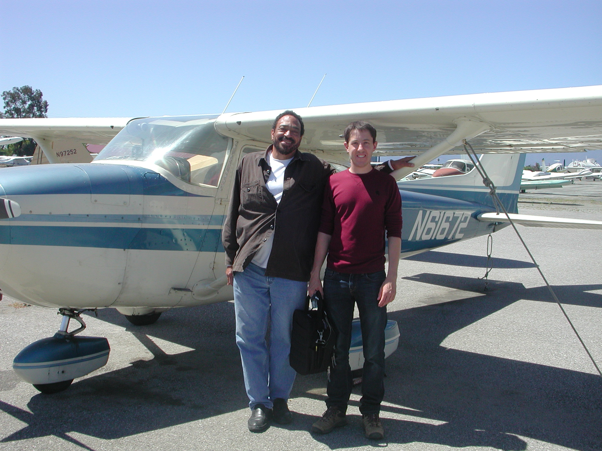 Andrew Snyder soloes Cessna 172 at AeroDynamic Aviation located at Reid Hillview Airport in San Jose, CA.