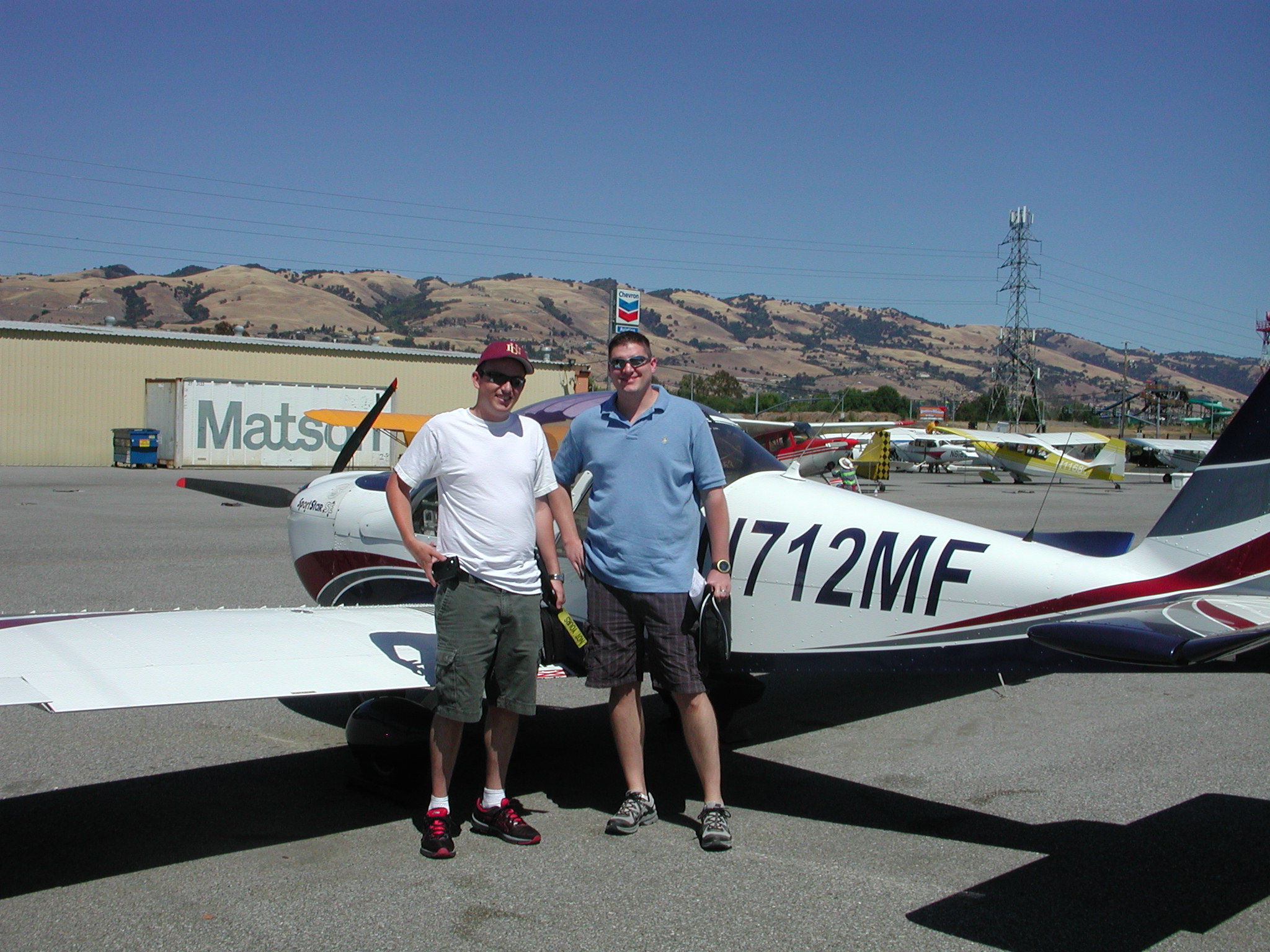 Mike Krueger takes introductory lesson at AeroDynamic Aviation at Reid Hillview Airport located in San Jose, CA.