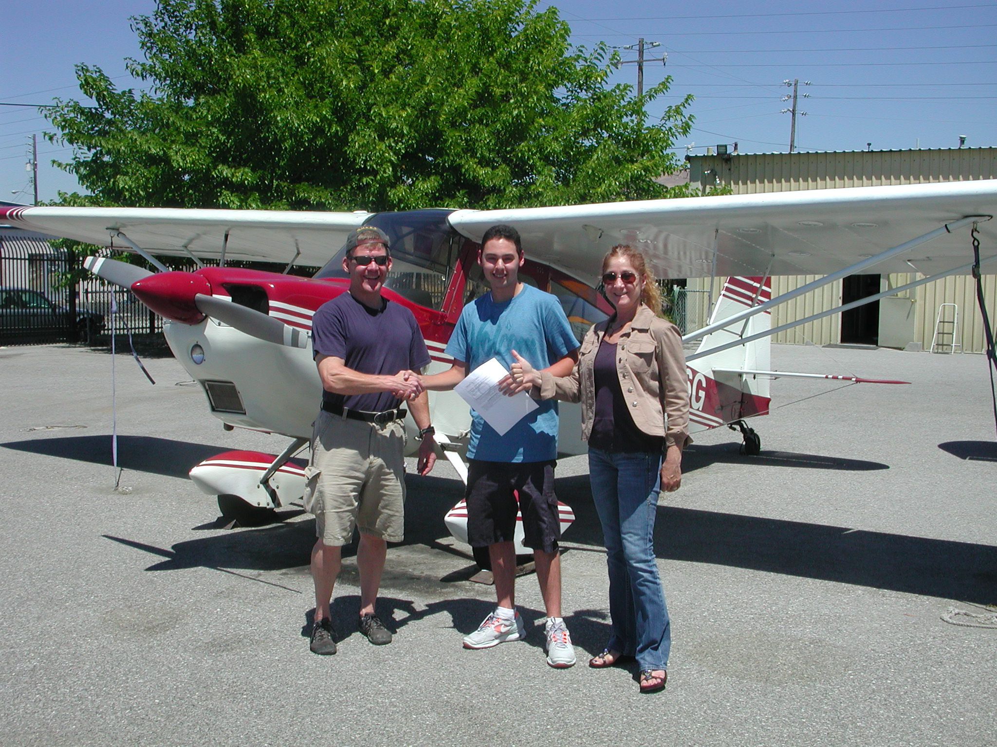 Ahrash Aleshi passes private pilot checkride at AeroDynamic Aviation located at Reid Hillview Airport in San Jose, CA.