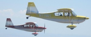 Citabria formation flight, tailwheel