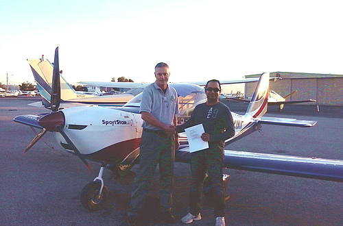 Raj passes Private Pilot test