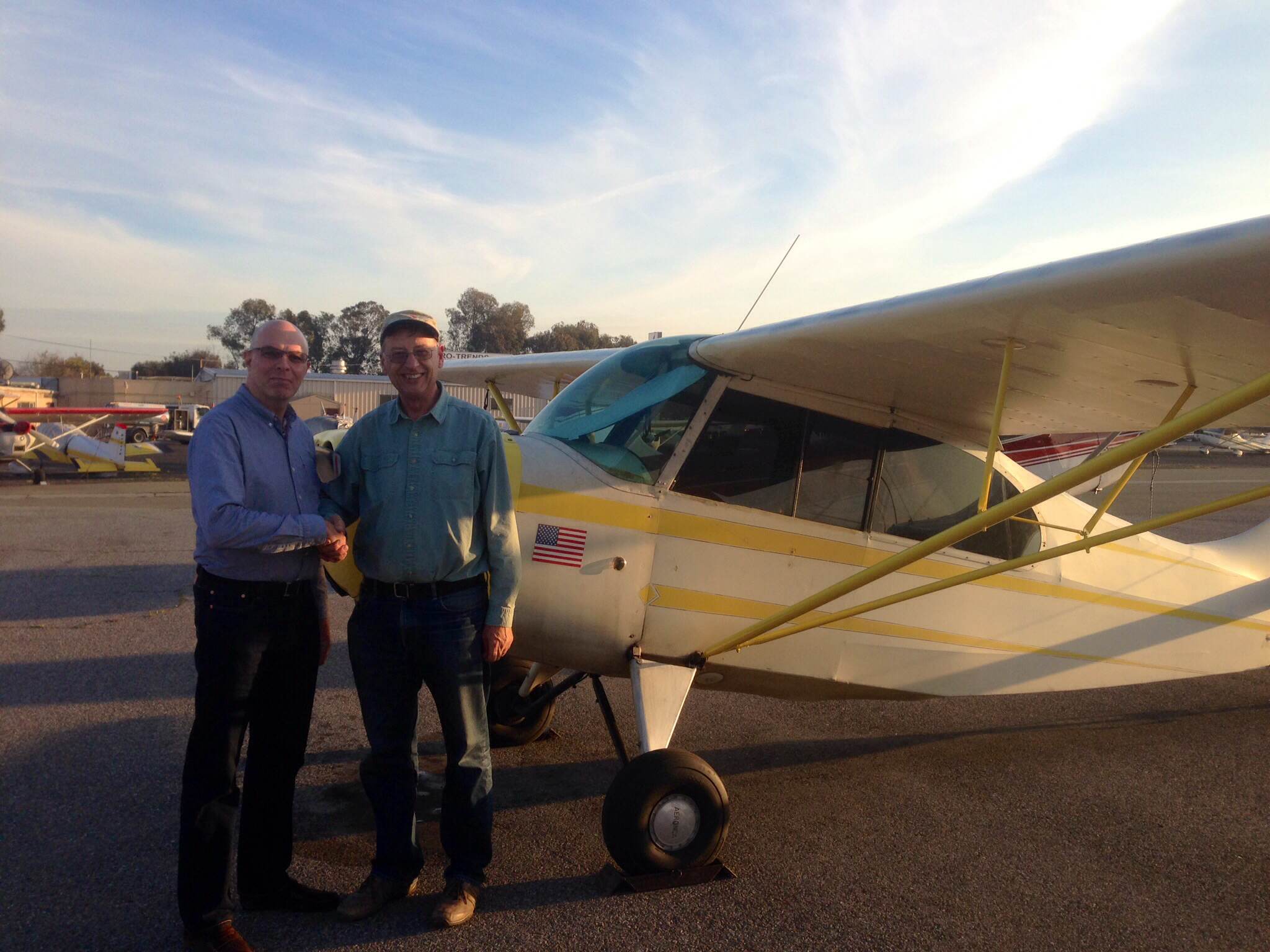 Olivier and Zdravko after a delightful flight in the Champ!