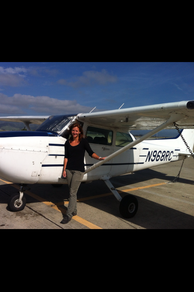 Serena Whelchel after her successful checkride!