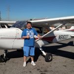 N61637, solo, flight training