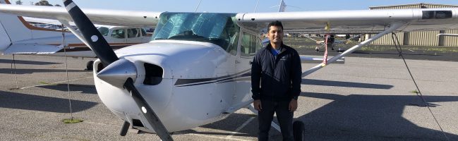solo, flight, Cessna
