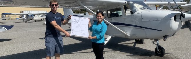solo, flight, KRHV